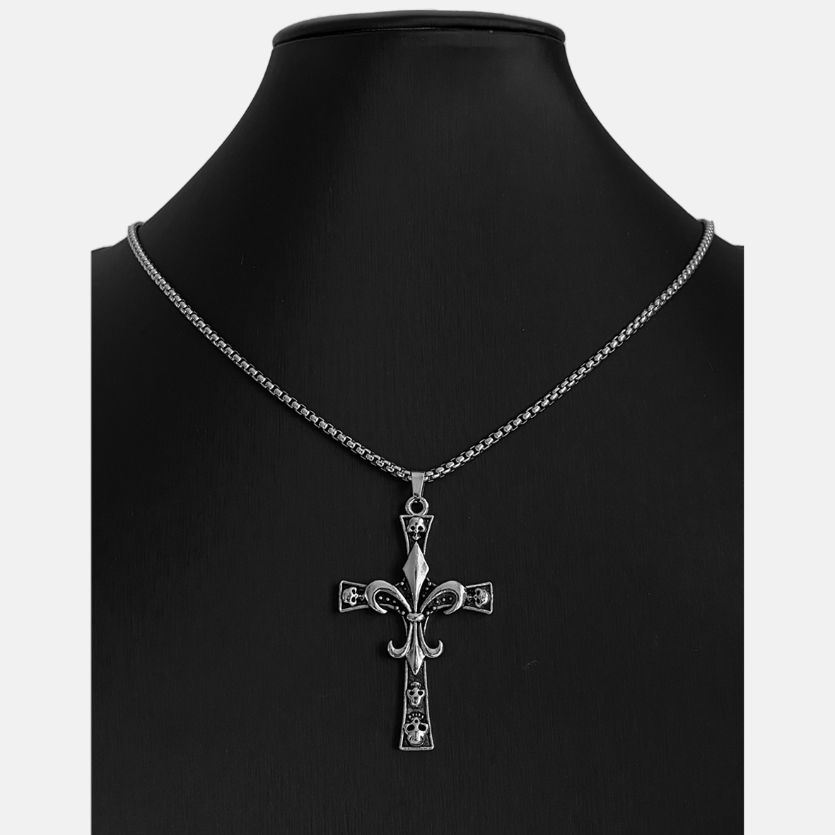 Engraved Cross Unisex Necklace