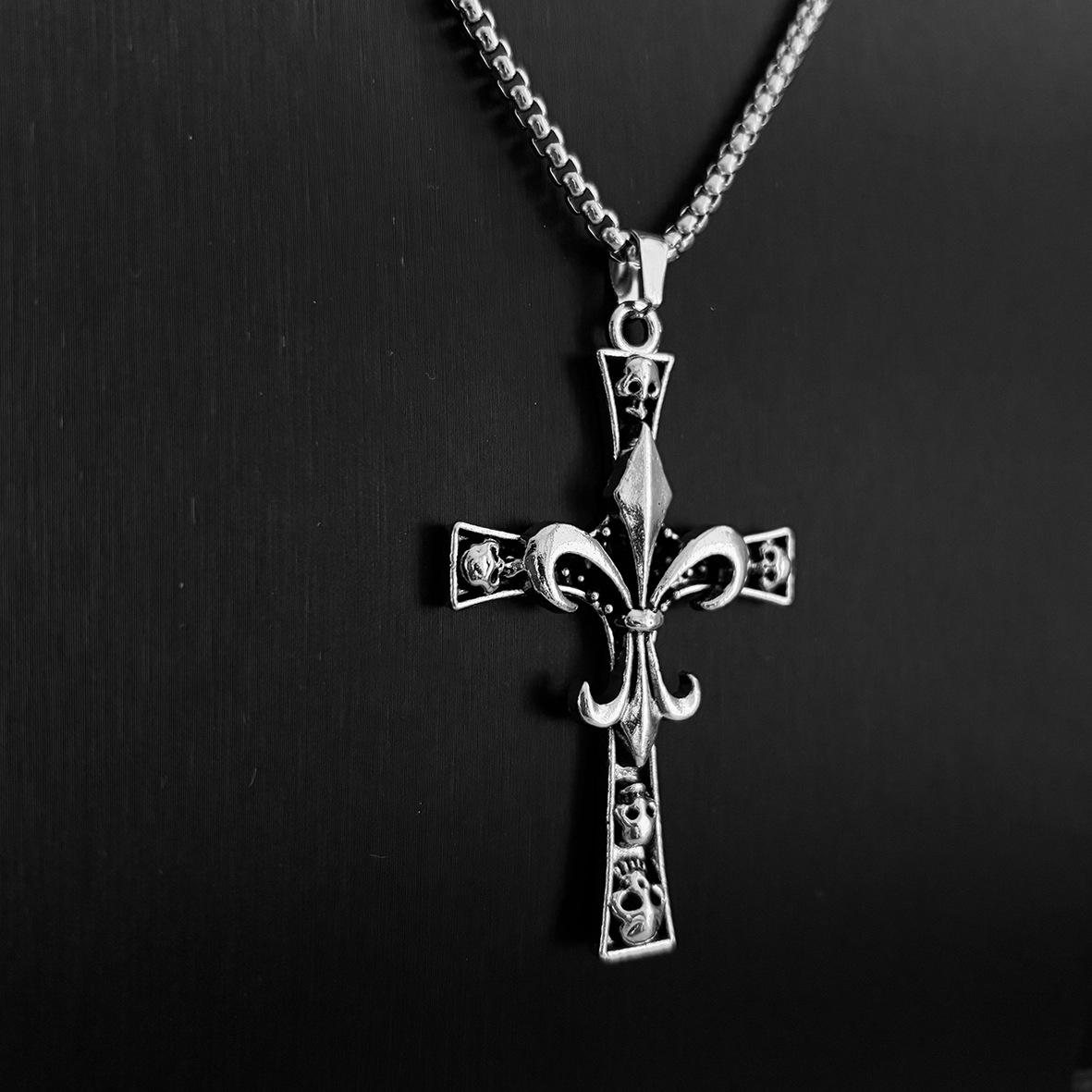 Engraved Cross Unisex Necklace