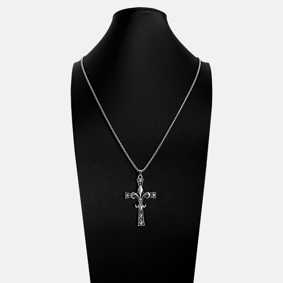 Engraved Cross Unisex Necklace