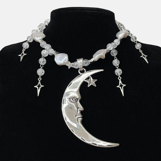 In the Company of Stars and Moon Necklace