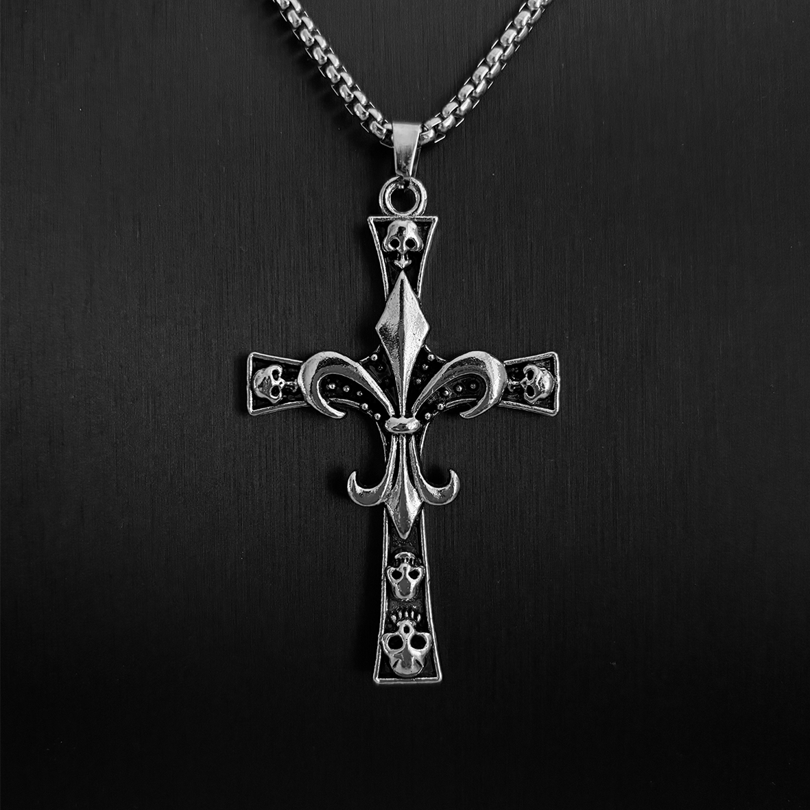 Engraved Cross Unisex Necklace